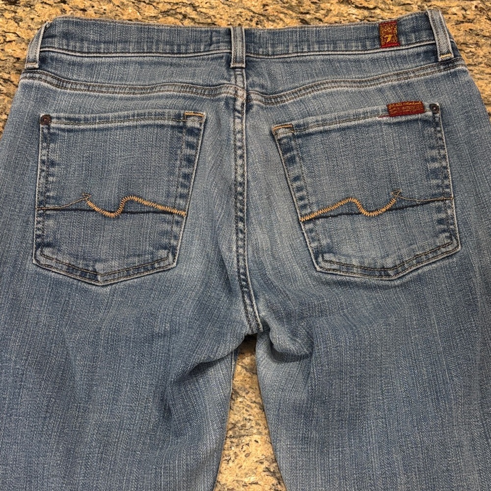 7 For All Mankind Josefina Jeans Size 27 Relaxed Slim Boyfriend Light Wash